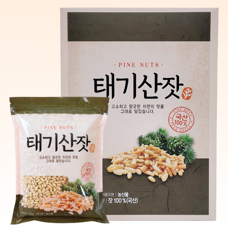 태기산잣,국내산 태기산잣(1kg) 잣선물세트 황잣 백잣 견과 산지직송